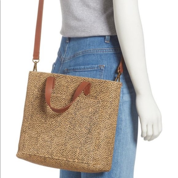 Madewell The Zip Top Small Spotted Calf Hair Transport Crossbody Bag NWT HP❤️ - Picture 2 of 7
